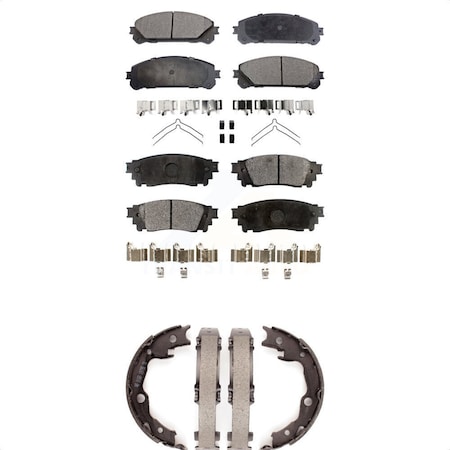 Transit Auto Front Rear Ceramic Brake Pads And Parking Shoes Kit For Toyota Camry TRD KTN-100844